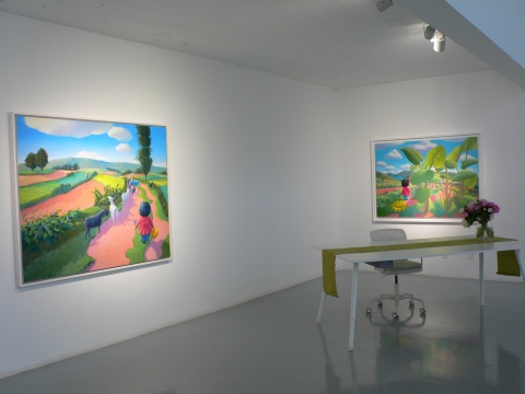 童真的“舞臺” 馬丹第三回個(gè)展在艾米李畫廊展出