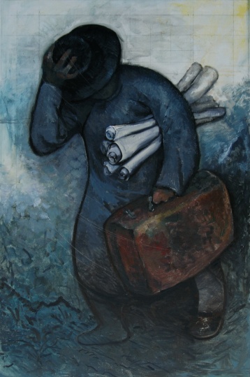 《民國畫家》布面油畫 150X110cm 2012
