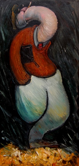 《BOOS》布面油畫100X50cm 2013
