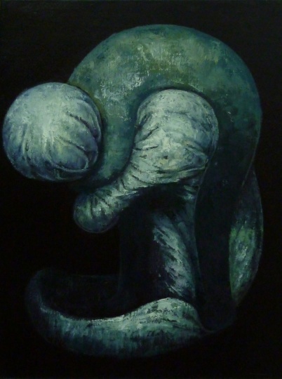 《人與被子》布面油畫 80.5X60.5cm 2012
