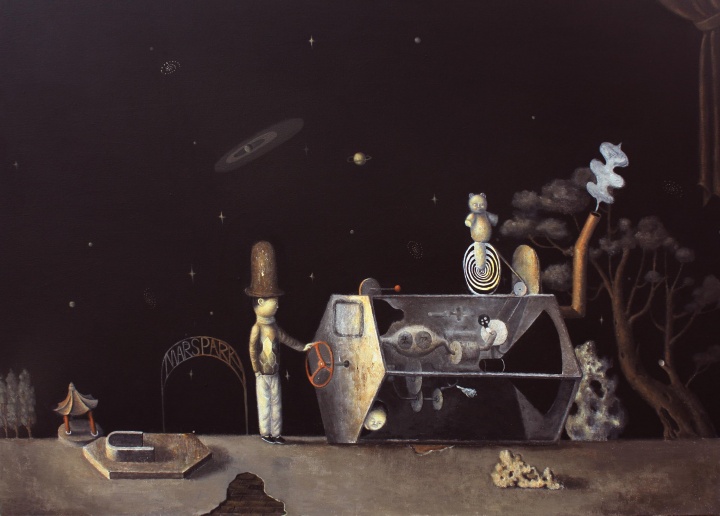 《計(jì)劃》140x100cm  布面丙烯  2012
