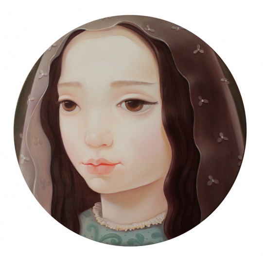 《Miss III》 Diam.40cm  布面油畫  2014
