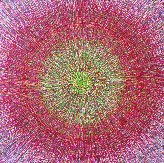 孟祿丁  《元速+No.0921》 200x200cm  布面丙烯  2009 
