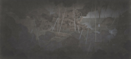 肖旭 《半個(gè)寓言》180×85cm 紙本水墨 2014年