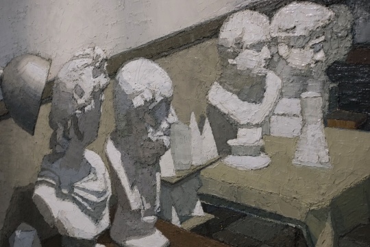 張業(yè)興  《有光的畫室》（局部）   220x150cm  布面油畫  2013
