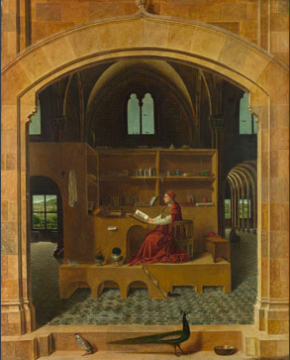 富有故事性和情節(jié)的作品《Saint Jorome in his study》
