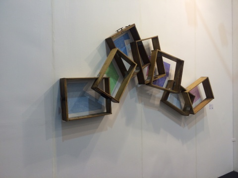 “2011—2014青年藝術(shù)100回顧展”展覽現(xiàn)場(chǎng)，王禮軍作品現(xiàn)場(chǎng)
