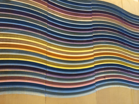 “2011—2014青年藝術(shù)100回顧展”展覽現(xiàn)場(chǎng)，王禮軍作品細(xì)節(jié)
