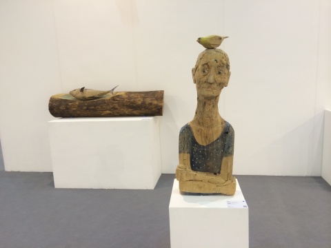 “2011—2014青年藝術(shù)100回顧展”展覽現(xiàn)場(chǎng)，王明澤作品現(xiàn)場(chǎng)
