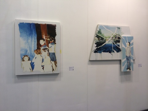 “2011—2014青年藝術(shù)100回顧展”展覽現(xiàn)場(chǎng)，孟后均作品現(xiàn)場(chǎng)
