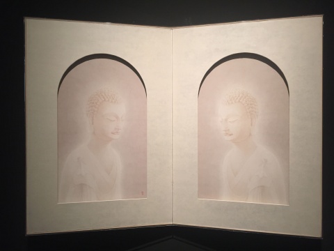 《假亦真，佛看佛》 58×82cm×2 紙本設(shè)色 2015

