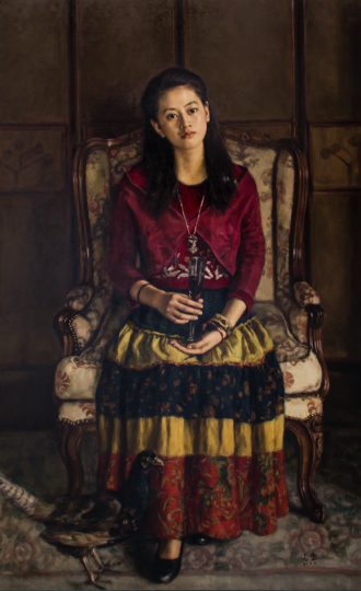 楊飛云 《一杯紅酒》 185×115cm 布面油畫 2009
