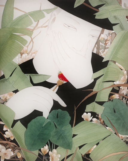 《春造》 50×40cm 絹本設(shè)色 2015
《春造》 50×40cm 絹本設(shè)色 2015