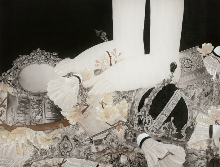 《呵呵》 37×48cm 絹本設(shè)色 2015
《呵呵》 37×48cm 絹本設(shè)色 2015