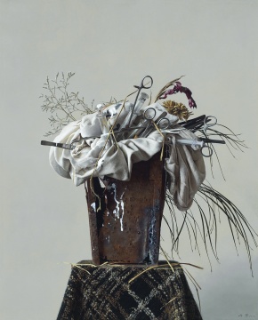 冷軍《香花與毒草》 80.5×65.5cm 布面油畫 1997 
成交價：862.5萬元
