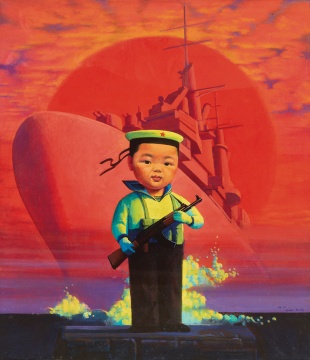 
劉野《小海軍》 105×91cm 布面油畫 2000
流拍

