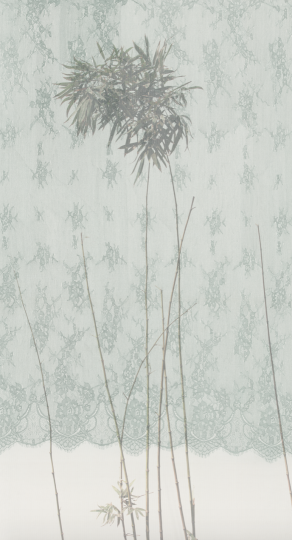 《絲圖9》 200 x 110cm 絹本 水色 2016
