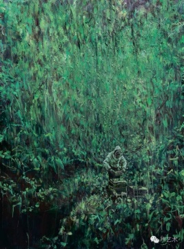 羅荃木 《養(yǎng)蜂人》 150×110cm 布面油畫 2015  成交價：20.7萬元
