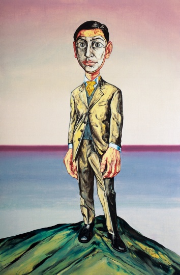 《面具系列》220×145cm 布面油畫  2000
成交價(jià)：2277萬人民幣  北京保利2013年秋季拍賣會(huì)
