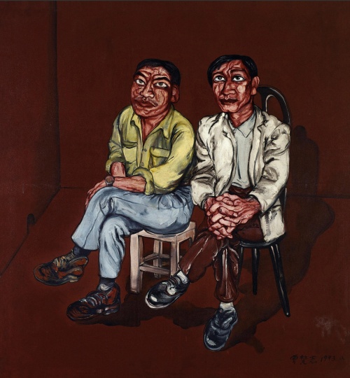 《藝術(shù)家的朋友們》 179×164cm  布面油畫  1993
成交價(jià)：1610萬人民幣  中國嘉德2011年秋季拍賣會(huì)

