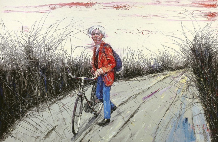 《安迪?沃荷不遠(yuǎn)萬里來到中國》 215×330cm  布面油畫  2005
成交價(jià)：1804萬港幣（1450萬人民幣） 佳士得香港2014年春季拍賣會(huì)
