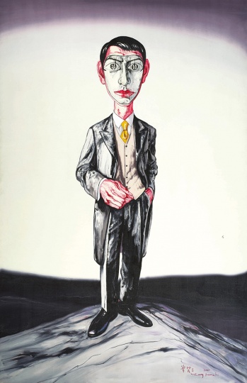 《面具系列》199.7×129.6cm 布面油畫  2001
成交價(jià)：1804萬港幣（1423萬人民幣） 佳士得香港2014年秋季拍賣會(huì)

