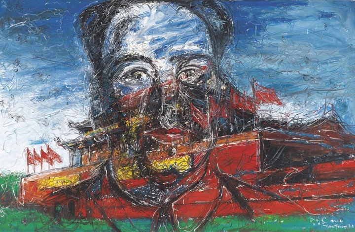 《TIANANMEN》 215×330cm 布面油畫  2004
成交價(jià)：1410萬港幣（1150.6萬人民幣）  佳士得香港2011年秋季拍賣會(huì)
