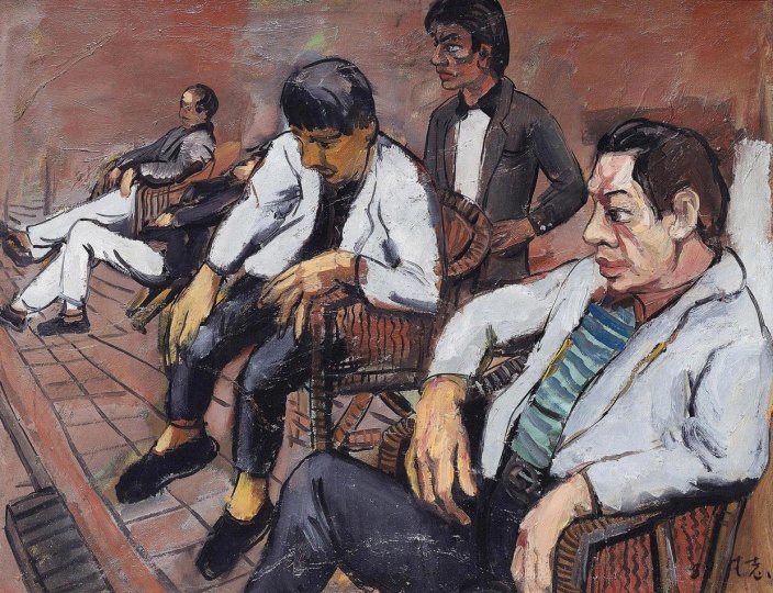 《黃昏之一》  80×100cm   布面油畫  1989
成交價(jià)：1150萬人民幣  北京保利2013年秋季拍賣會(huì)

