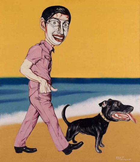 《假面系列 1997 第五號(hào)》 149×129.5cm  布面油畫  1997
成交價(jià)：1096萬港幣（1096萬人民幣） 佳士得香港2007年春季拍賣會(huì)
