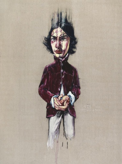 《面具之后》  200×150cm 布面油畫  2005
成交價(jià)：1204萬港幣（968萬人民幣） 佳士得香港2014年春季拍賣會(huì)
