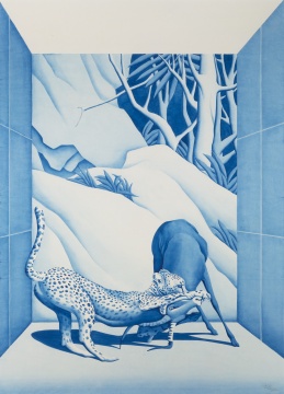 宋陵《野生動(dòng)物5號(hào)》130×90cm紙本水墨 2015 
