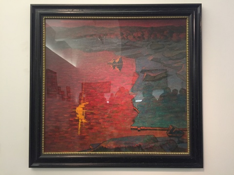 李秀實 《午夜黑龍江——界河噫感》 100×94cm 油畫 1979

