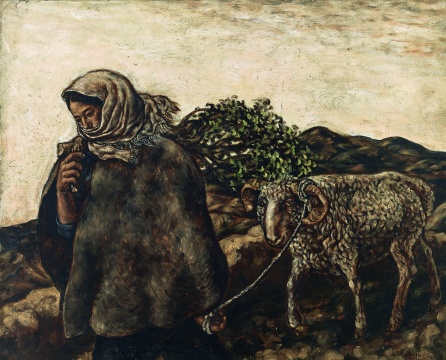 ?張曉剛《草原組畫：晚風(fēng)》78×95.3cm 布面油彩1984年
