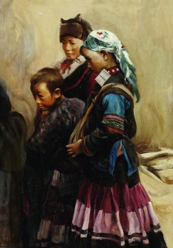 ?高小華《人物》 52×37cm 紙板油彩 1990年 
