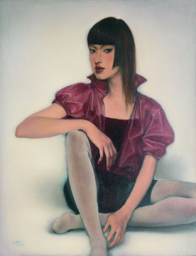 龐茂琨《女孩》111×86cm 布面油彩 2004年
