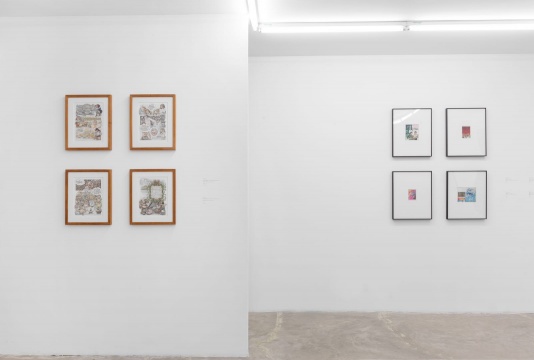 呂欣 《野生動(dòng)物在長(zhǎng)春》 32x24cm x4 針管筆、水彩 2013-2015
