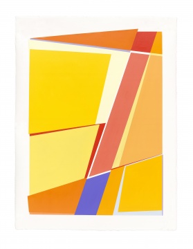 郭夢(mèng)垚《巨型印刷品吃掉一切之一》紙本油畫(huà) 56×76cm 2018
