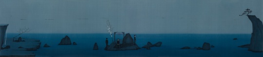 栗玉瑩 《失象》 61x280cm 絹本設(shè)色2019
栗玉瑩 《失象》 61x280cm 絹本設(shè)色2019