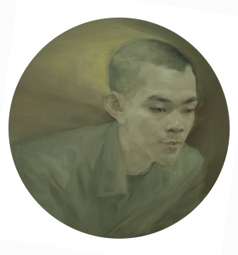 江山春《朗》直徑60cm 布面油畫 2019
