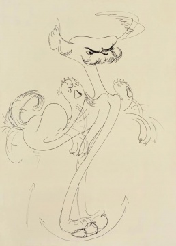 宋拓《狗狗》98.2×70cm 啫喱筆作于紙上 2004
