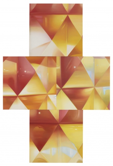 陳文波 《十字金》450×300cm 布面油畫 2018
