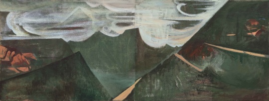 《山外山 》 60cmx160cm 布面油畫 2019
