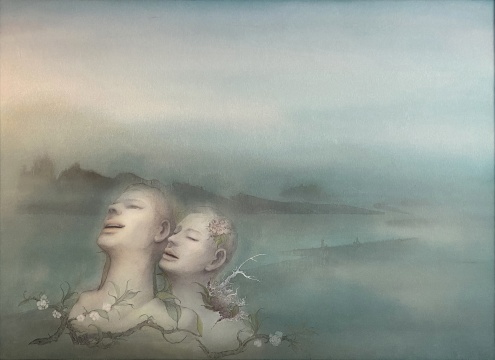 《略帶表情的風(fēng)景》 110cm×70cm 紙本設(shè)色 2021
