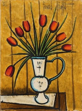 貝爾納·布菲
《郁金香花束》，1982年作
油彩 畫(huà)布，81 x 60厘米
估價(jià)：700,000 - 900,000 港元

