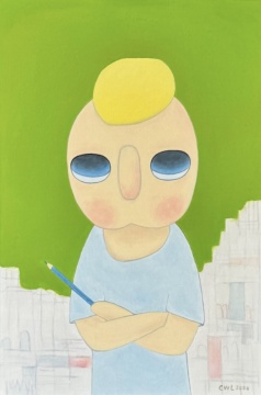 蔡萬霖 《假如我們被設計》50x70cm 布面油畫 2024年
蔡萬霖 《假如我們被設計》50x70cm 布面油畫 2024年