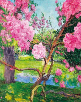 LOT 2053

周春芽（B.1955）

瘦西湖邊的那棵桃樹

2019年作?亞麻布油畫

150×120 cm

簽 名：2019 周春芽 Zhou Chunya

 

稅：此件作品的交接地點(diǎn)為中國(guó)香港，具體信息請(qǐng)聯(lián)系北京永樂國(guó)際拍賣有限公司現(xiàn)當(dāng)代藝術(shù)部工作人員。

 

CNY 2,600,000 - 3,600,000
